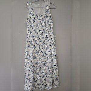 Blu Pepper Blue and White Floral Maxi Dress